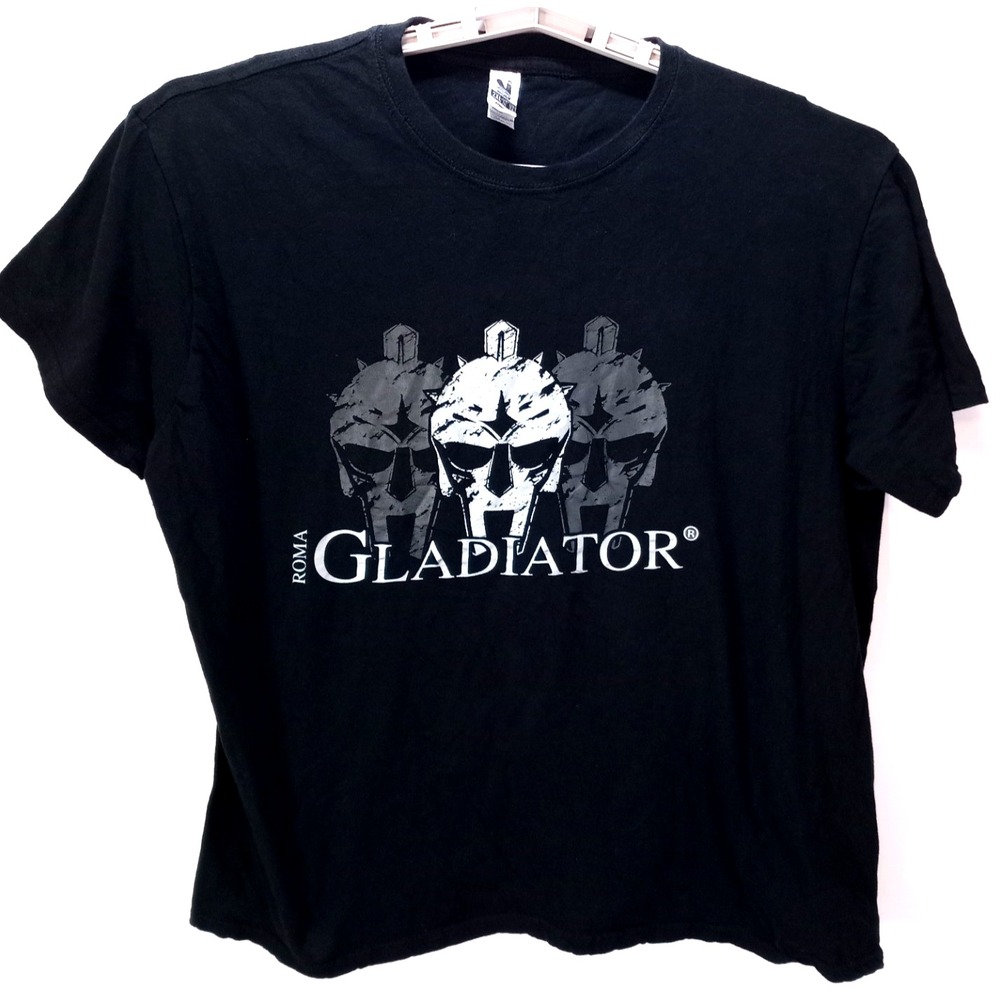 Roma Gladiator Spiked Helmet Women's T-Shirt, 2XL/16, Black, Roly